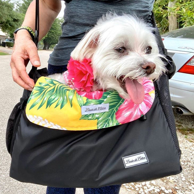 Coolmax® Cooling Pooch Bag Liner - Yellow Hibiscus
