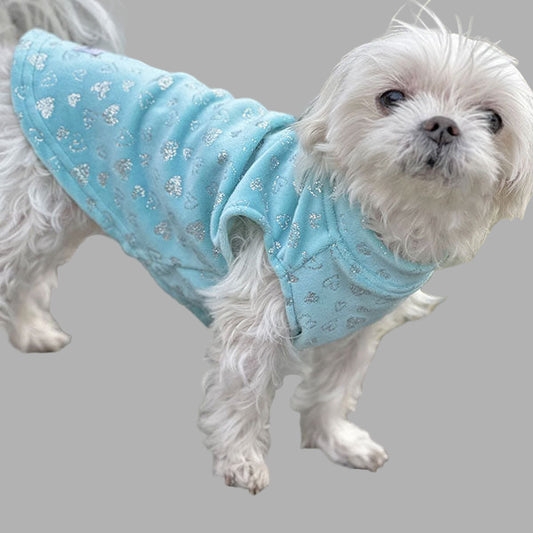 Buttery Soft Fleece Jacket - Tiffany Silver Hearts