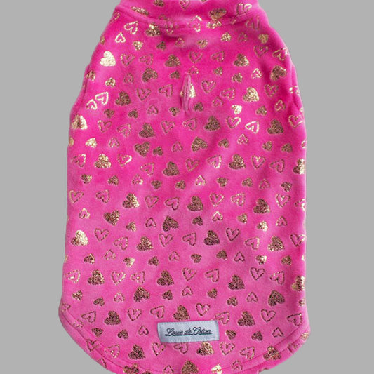 Buttery Soft Fleece Jacket - Rosy Golden Hearts