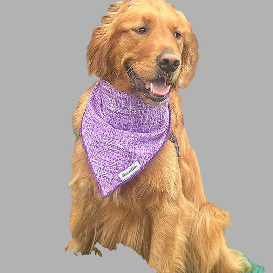 Purple Plaid Dog Cat Bandana