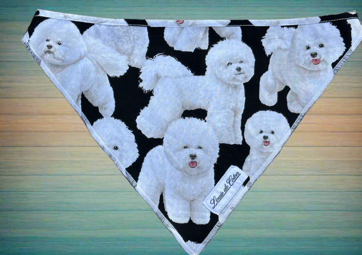 Fluffy Bichon Dog Bandana