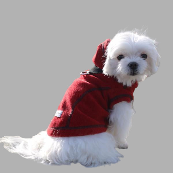 Calming Fleece Hoodie Jacket - Polartec® Thermal Pro® - Cherry