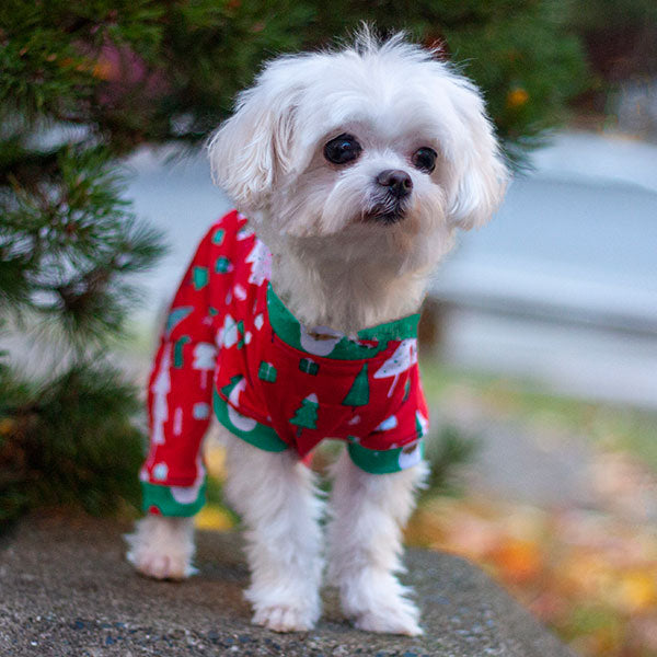 Handmade Cotton Pajamas - Festive Trees