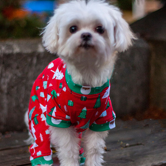 Handmade Cotton Pajamas - Festive Trees