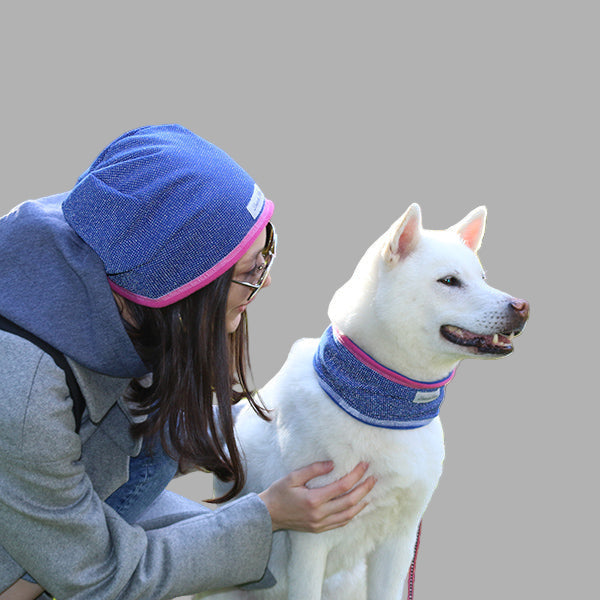Reflective IllumiNITE Fleece Neck Warmer For People or Dogs - Pink