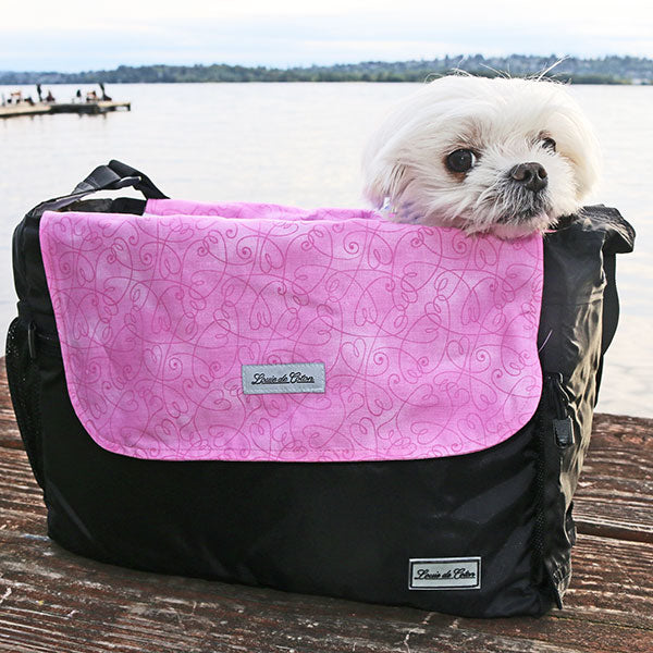 Coolmax® Cooling Pooch Bag Liner - Baby Pink Heart