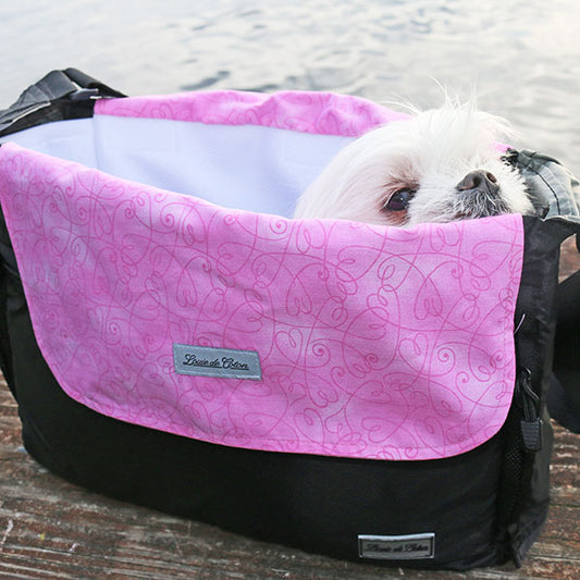 Coolmax® Cooling Pooch Bag Liner - Baby Pink Heart