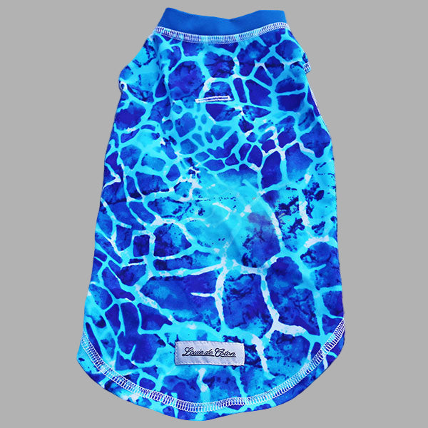 Calming Sleeveless Cooling Sun Tee UPF 50+ Blue Coral