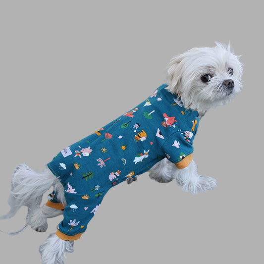 Handmade Cotton Pajamas - Hiking Bunny