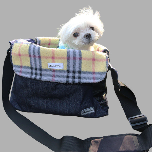 Organic Denim Calming Pooch Bag - Dark Blue
