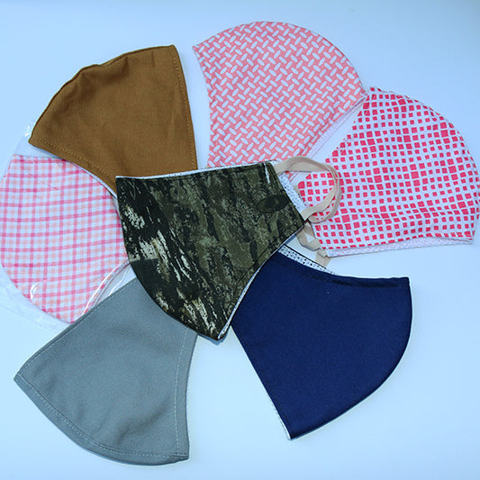 antimicrobial cotton face mask, nose-wire, black