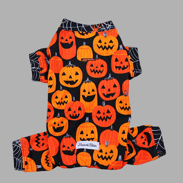 Handmade Halloween Cotton Pajamas - Happy Pumpkins