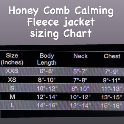 Honey Comb Calming Fleece Hoodie Jacket - Sun Flower