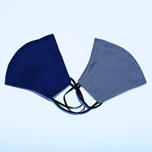 antimicrobial cotton face mask, nose-wire, black