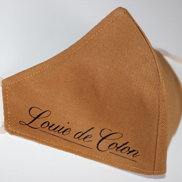 Antimicrobial Cotton Fitted Face Masks w/ Louie de Coton Printed Logo