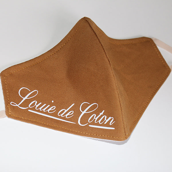 Antimicrobial Cotton Fitted Face Masks w/ Louie de Coton Printed Logo