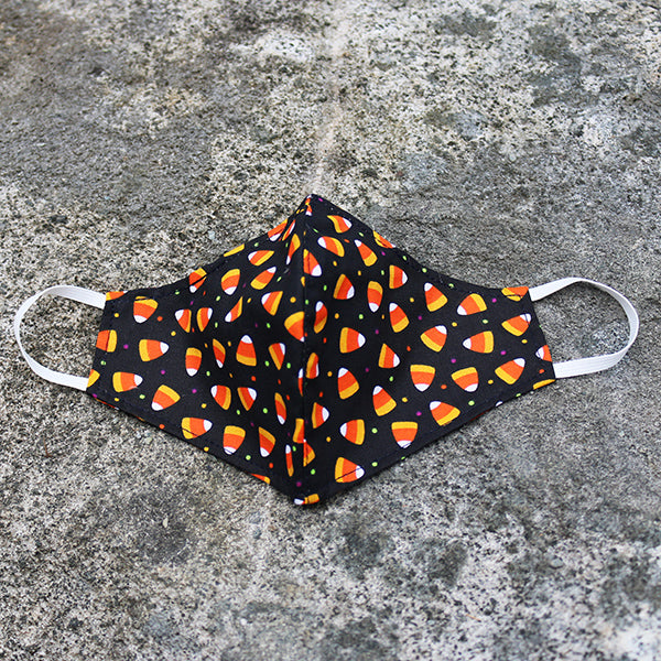 Handmade Fitted Cotton Face Mask - Candy Cone