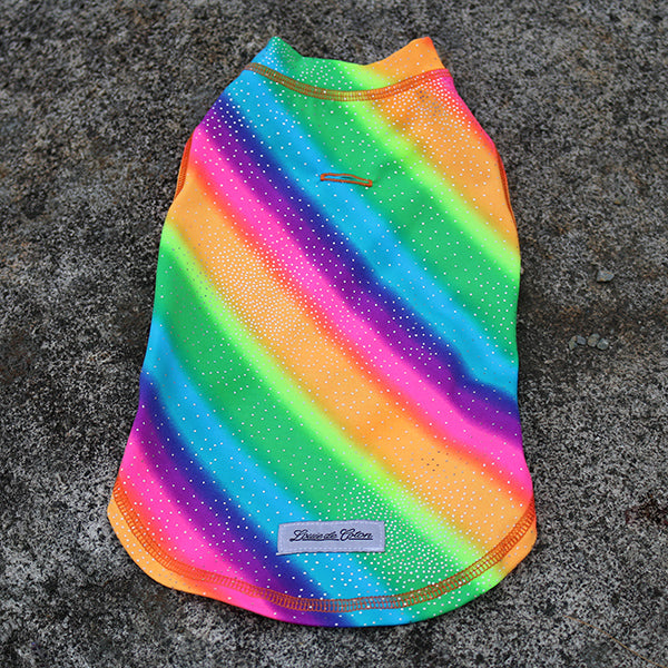 Calming Sleeveless Cooling Sun Tee UPF 50+ Rainbow Sparkle