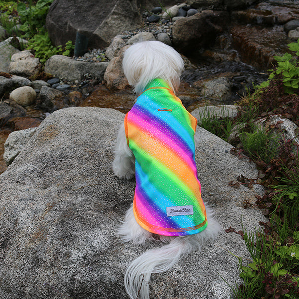 Calming Sleeveless Cooling Sun Tee UPF 50+ Rainbow Sparkle