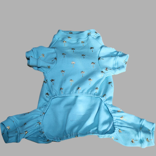 Handmade Cotton Pajamas - Gold Palm Trees