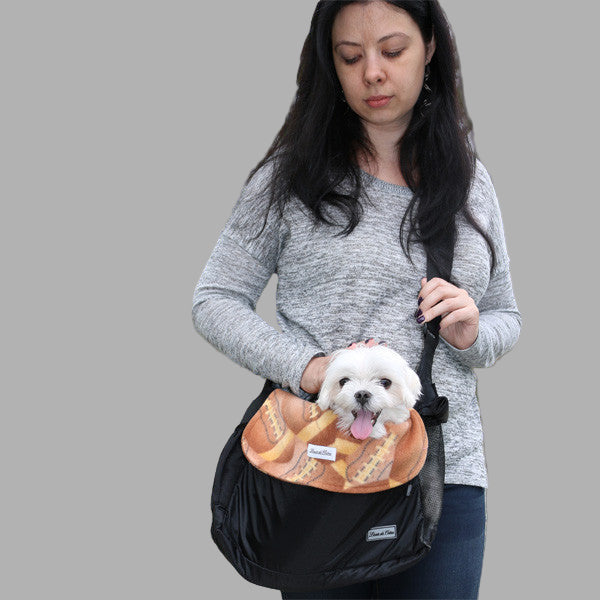 small dog carrier bag liner and blanket football pattern models