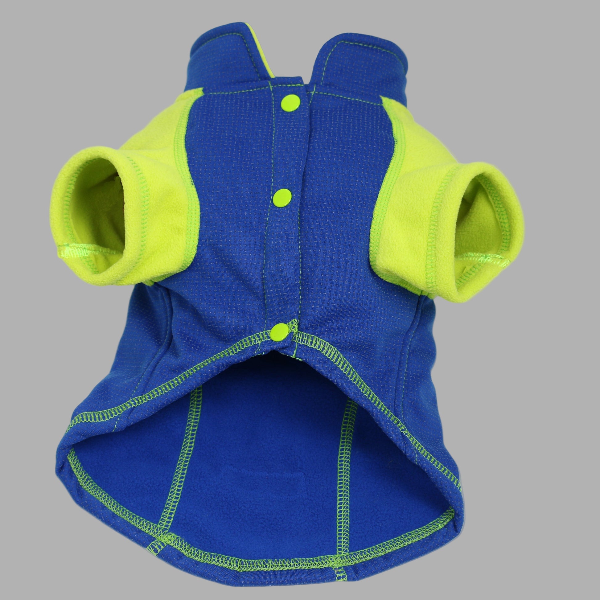 full length reflective outwear small dogs blue front view