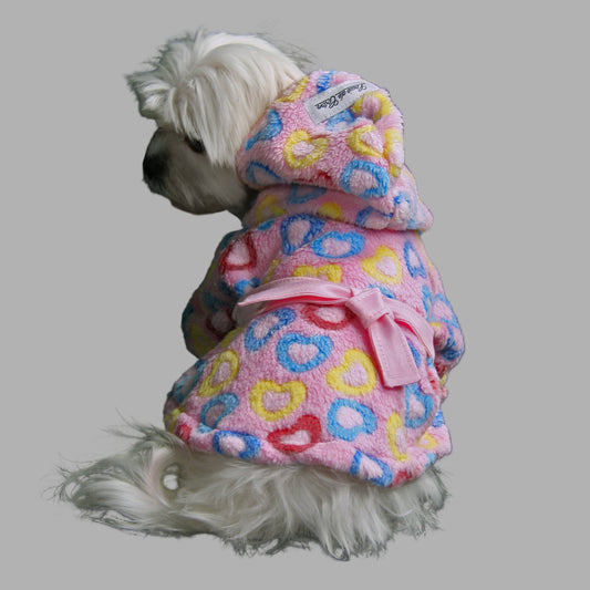 ALMOST GONE - Heart Candy Handmade Ultra Plush Fleece Robe