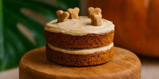 A Tail-Wagging Pup-kin Peanut Butter Dog Cake Recipe