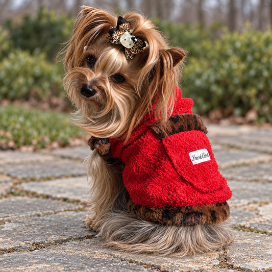 ALMOST GONE - Furry Valentino Calming Fleece Jacket - Polartec® Thermal Pro® - Cheetah