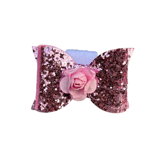 Glitter Bow – Pink Rose Sparkle