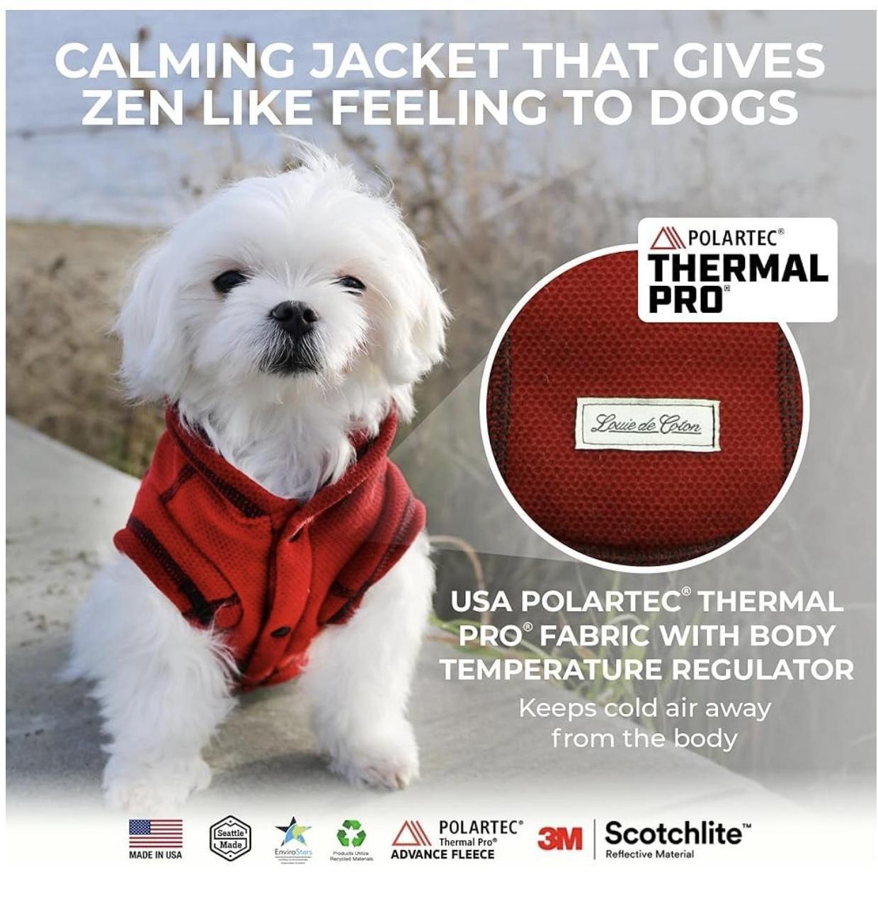 Calming Fleece Hoodie Jacket - Polartec® Thermal Pro® - Cherry