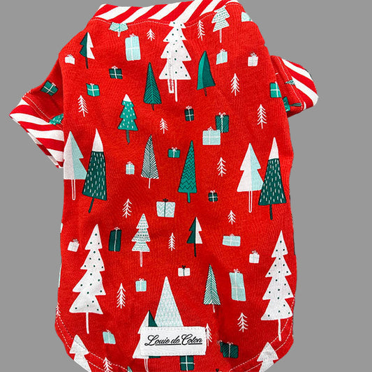 Handmade Cotton Shirts - Holiday Trees