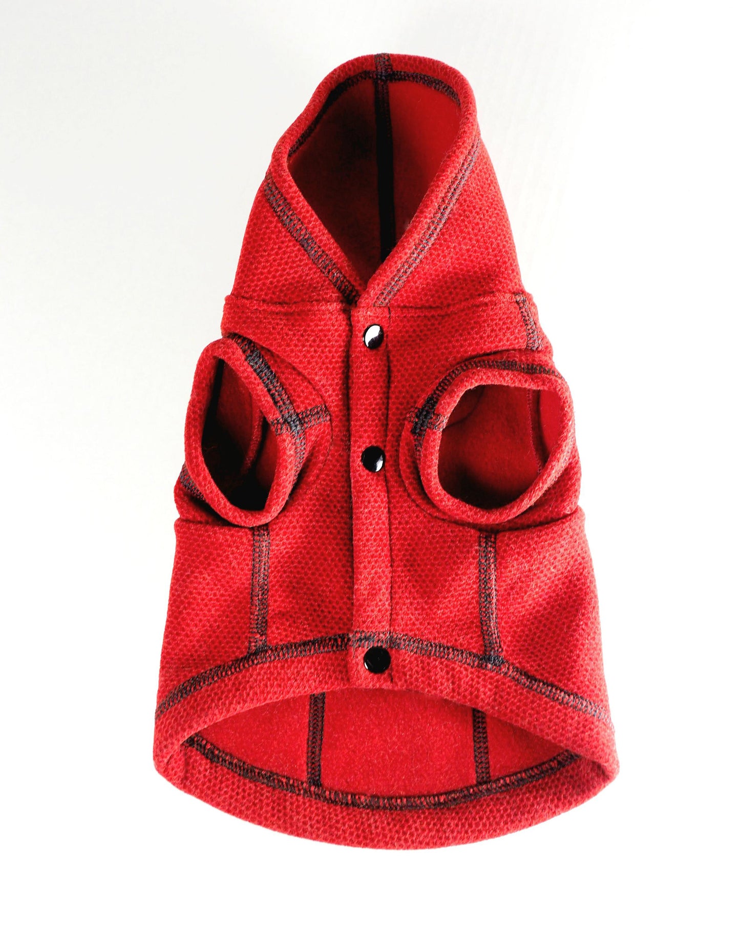 Calming Fleece Hoodie Jacket - Polartec® Thermal Pro® - Cherry