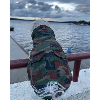 Insulated Reversible Puffer Jacket - PrimaLoft® & 3M™ reflective -Green Camo/Black