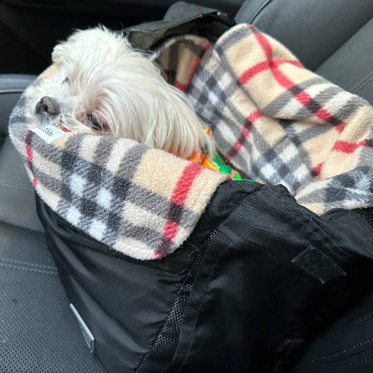 Bag Liner/Blanket - Cream Plaid