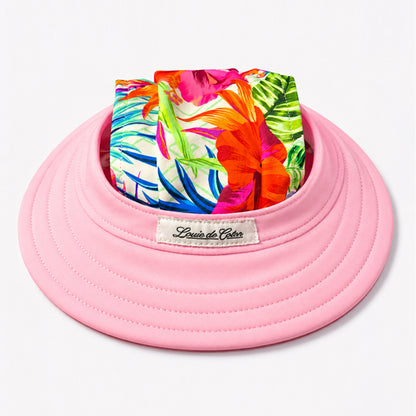 Limited-Edition UPF50+ Cooling Dog Full Brim Hat - Baby Pink