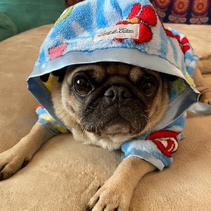 Peace & Love Handmade Ultra Plush Fleece Robe - Blue