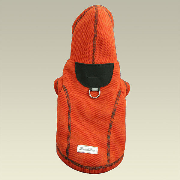 Honey Comb Thermal Fleece Jacket Orange full length