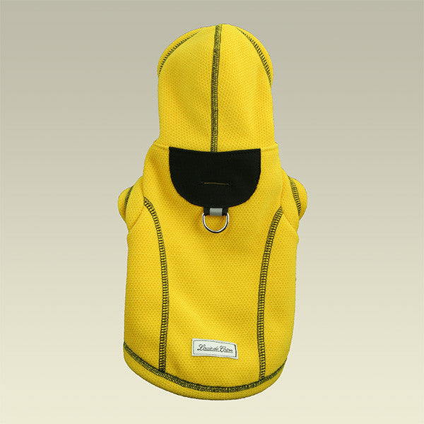 Honey Comb Thermal Fleece Jacket small dog yellow hood
