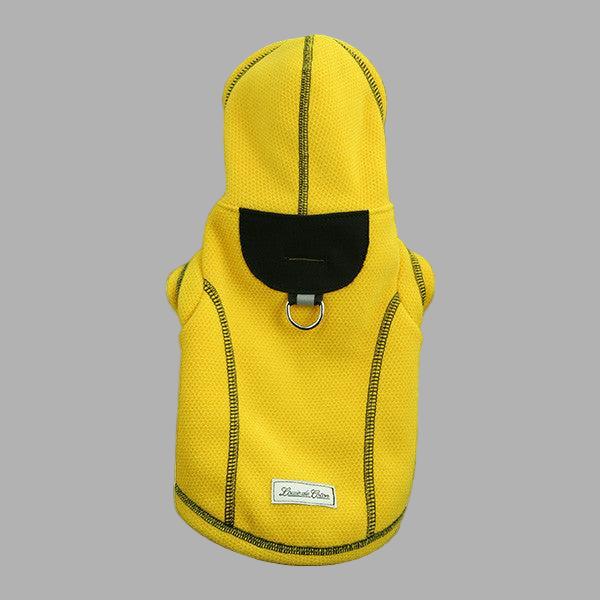 Honey Comb Thermal Fleece Jacket small dog yellow hood