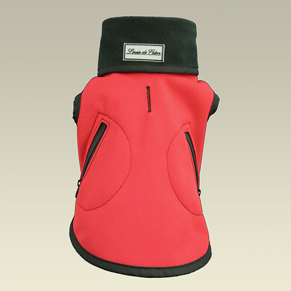 all weather technical small dog vest red