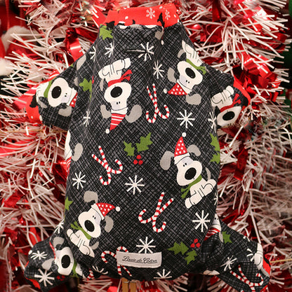 ALMOST SOLD OUT - Handmade Cotton Pajamas - Festive Pup