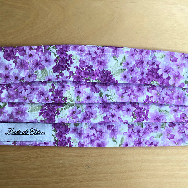 Handmade Cotton Face Mask - Lilacs