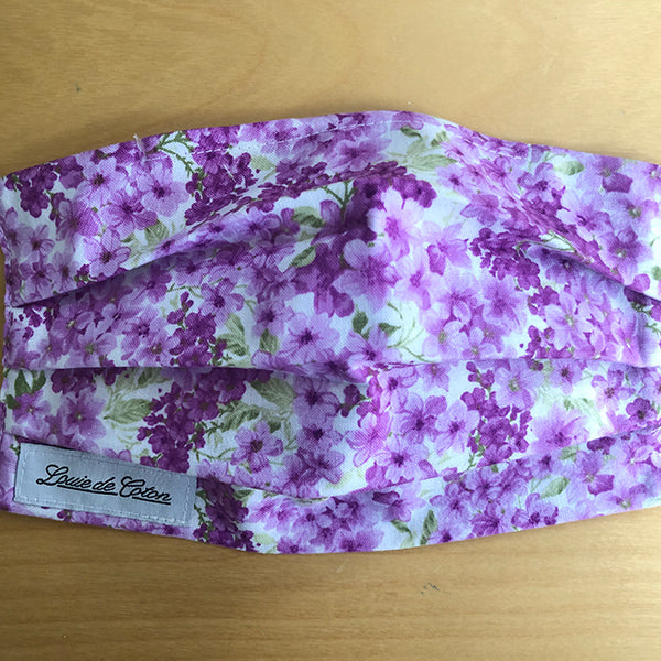 Handmade Cotton Face Mask - Lilacs