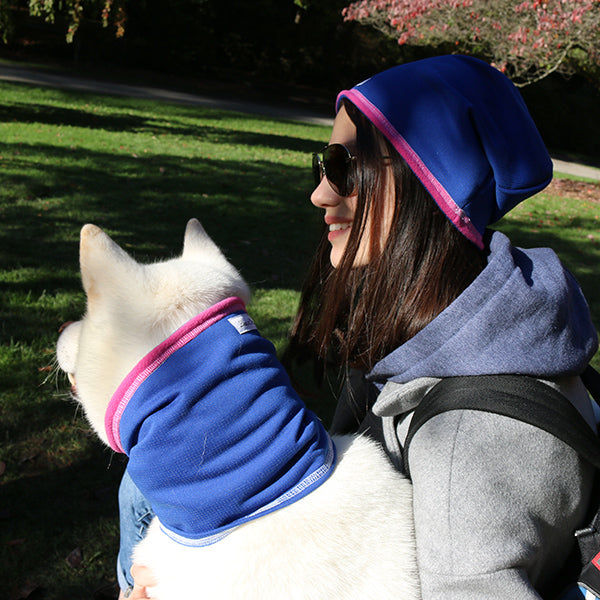 Reflective IllumiNITE Fleece Neck Warmer For People or Dogs - Pink