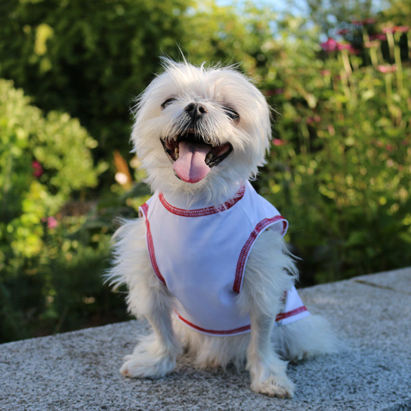 Calming Sleeveless Cooling Sun Tee UPF 50+ White