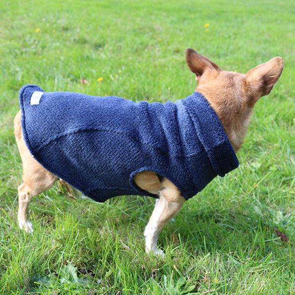 Calming Pullover Fleece Sweater For All Size Pups - Mid Night Blue