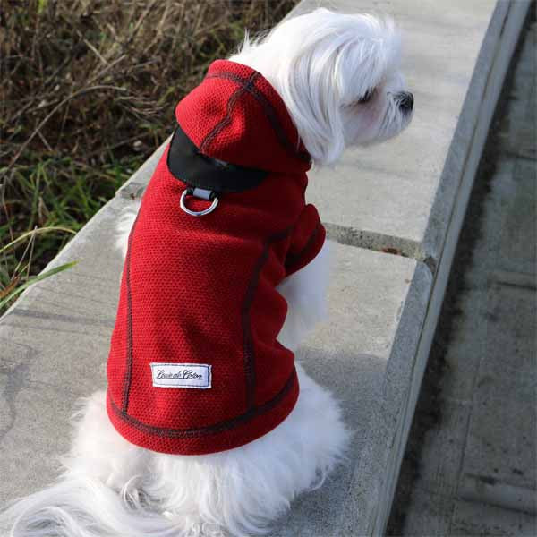 Honey Comb Thermal Fleece Jacket Red hood